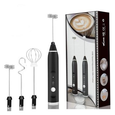 China Top Viable Selling Frother Handheld Electric Blender Electric Mixer 304 Stainless Steel Milk Coffee Tea Bubble Egg Beater Egg Beater for sale