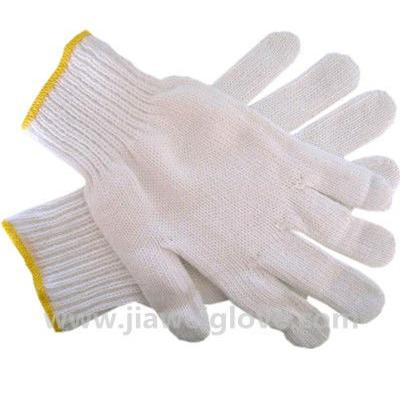 China Cheapest work protection cotton gloves made from china with outdoor high quality white cotton working gloves for sale