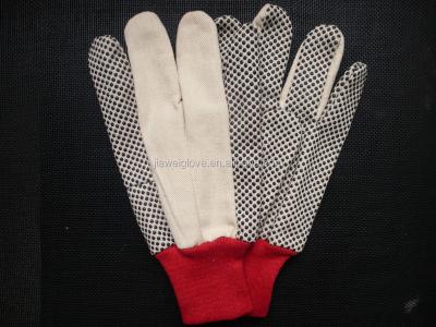 China Protectted when working 10 oz cotton pvc dotted gloves dots gloves pvc dotted work gloves puntos / Guantes de algodon con, guantes de trabajo 265 for sale