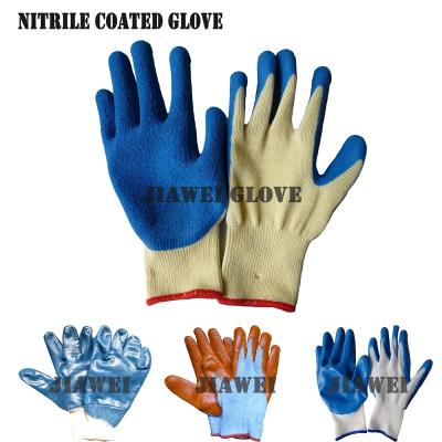 China Protective In The Work Safety Industrial Blue Latex Glove / Guantes De Latex Coated 0244 for sale