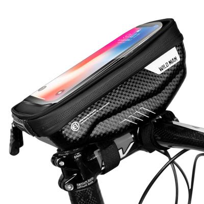 China waterproof & Wildman E1 Responsive Waterproof Touch Screen Handlebar Front Phone Pouch Frame Bicycle Bike Recycling Bag for sale