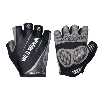 China Cycling Mountain Bike WILDMAN G6 Anti Slip Fitness Anti Slip Breathable Cycling Cycle Half Finger Gel Cushioning Protection Cycling Gloves for sale