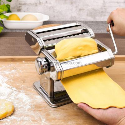 China Hotels Stainless Steel Non-Electric Manual Pasta Machine Dual Function Manual Pasta Maker Noodle Press Noodle Press for sale