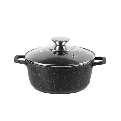 China Durable cast aluminum heat resistant silicone die coat handle casserole pot set cookware kitchenware for sale