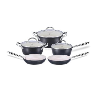 China MSF-6729 sustainable forged aluminum cookware set with ceramic for sale