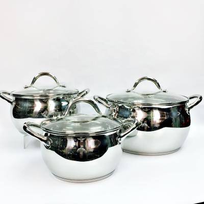 China 6 Piece Stainless Steel Apple Cookware MSF-8601 Sustainable Form for sale