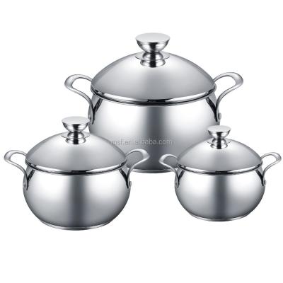 China Sustainable Stock Cookware China Factory Seller Cookware Soup Pot Stainless Steel Pot for sale