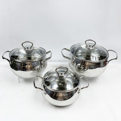 China Dishwasher Safe Stainless Steel Cookware 6pcs Apple Shape Cookware MSF-8603 Sustainable for sale