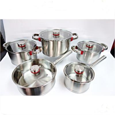 China 201 Stainless Steel Vertical Form Sustainable High Quality Cookware Set MSF-8007 for sale