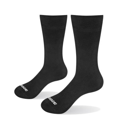 China Wholesale Antibacterial Men's Breathable Simple Solid Crew Bamboo Socks for sale