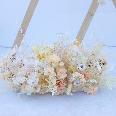 China Lovely beautiful colorful flower centerpiece for wedding arch backdrop flower row for wedding decoration party supplies for sale