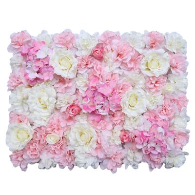 China Wholesale Beautiful Colorful Artificial Flower Event Decoration 40x60cm Wedding Backdrop Artificial Flower Wall For Party Supplies for sale