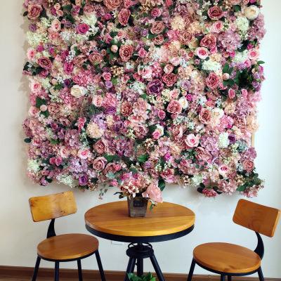 China NEW STYLE artificial flower silk wall panels flower wall centerpiece flower for backdrop wedding wall decoration for sale