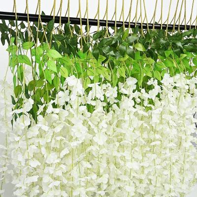 China Party Wedding Home Decoration 3.6 Feet Wisteria Hanging Bush Long String Flower Garland Silk Garland Flowers for Party Wedding Home Decor for sale