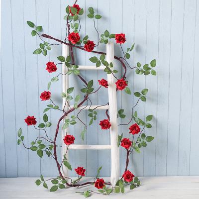 China Wholesale Home Wall Decor MOKA Vine Centerpiece Artificial Rose Flower For Wedding Decor Party Events Home Baby Shower for sale