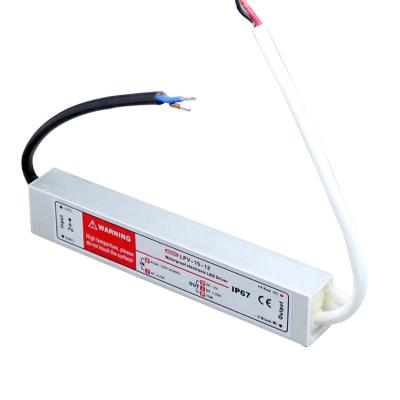 China WINSTON LPV-15 12V 24V 15W Single Output Waterproof LED Power Supply Lighting for sale