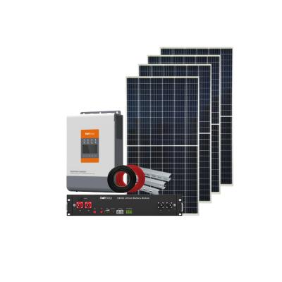 China Full residential system hybrid solar system full hybrid system for home with powerwal for sale