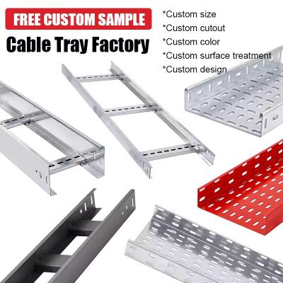 China Silver Corrosion Resistant Indoor / Outdoor Ladder Type Cable Tray With Accessories for sale