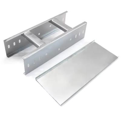 China Silver Steel Ladder Cable Trays With Bends Tees Crosses Reducers for sale