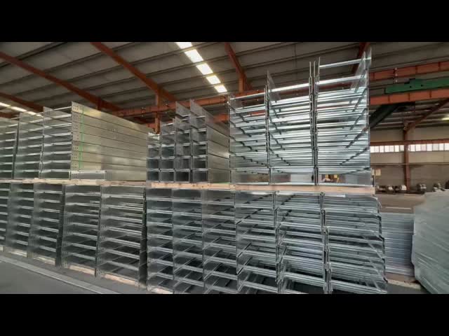 Customizable Silver Steel Ladder Type Cable Tray Wall Mounted for Fire Resistant Cable Management