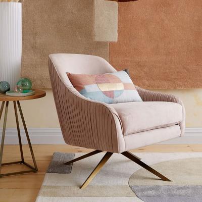 China Modern living room sofa chair leisure (the other) adjustable Nordic pink simple living room chair modular furniture for sale