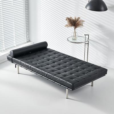 China Adjustable Sofa Chair Fashionable Black Modern Genuine Leather Sofa Bed (The Other) Leisure Classic Chair for sale