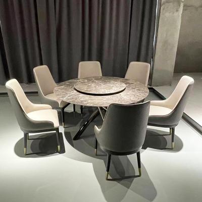 China (Other)Adjustable Home Furniture Top Dining Table Set Modern Design Luxury Round Marble Dining Table With Chairs for sale