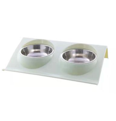 China Durable Newcomer PP Stainless Steel Dog Feeder Dog Food Sustainable Slower Pet Water Feeding Bowl for sale