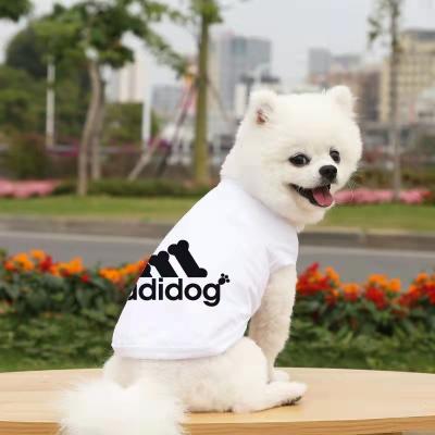 China Durable Multicolor Optional Bone Pattern Printing Comfortable 100% Cotton Summer Dog Vest Clothes for sale