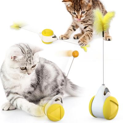 China Lifelike Attractive Balance Car Swing Car Interactive Automatic Tumble Cat Toy for sale