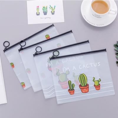 China Schools & Offices Hot Sales Waterproof Cartoon Cactus School PVC Pencil Case for sale