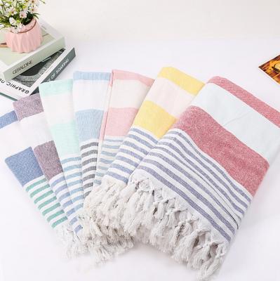 China QUICK DRY Large Size 100% Cotton Turkish Beach Towel Sandfree Turkish Beach Towel Towel for sale