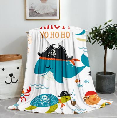 China Anti-pilling High Quality 3D Digital Print Customized Cartoon Flannel Fleece Blanket For Kid for sale