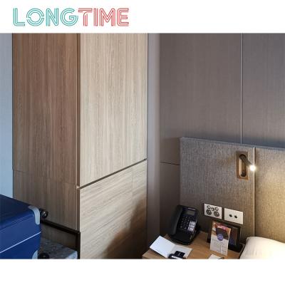 China (Other) 5 Star Luxury Hotel Bedroom Clothes Adjustable Wardrobe With Mirror for sale