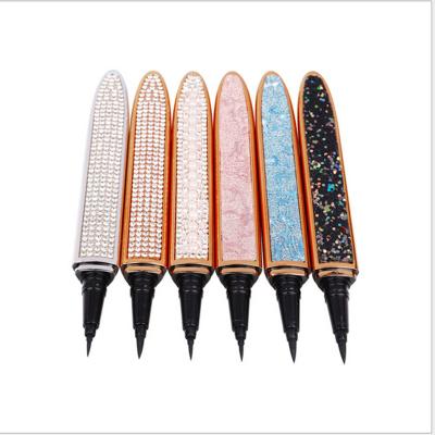 China Waterproof Eyeliner Thick Black Smooth Pen Naturally Diamond Starry Eyeliner Magic Self Adhesive Eyeliner for sale