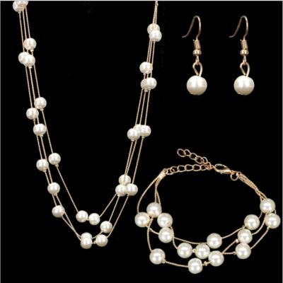 China Hot Selling Fashionable Women Shape Oval Design Necklace Earring Jewelry Set for sale