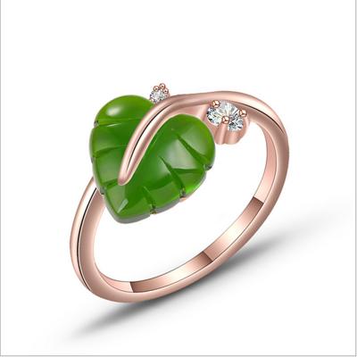 China Europe and America European and American temperament leaf ring heart-shaped girl for sale