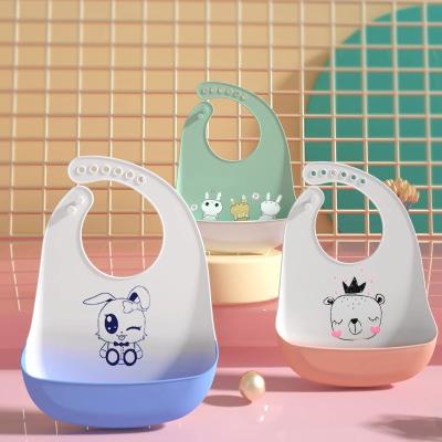 China BPA Free 2021 Wholesale Custom Private Label Bpa Free Silicone Adjustable Waterproof Baby Bibs for sale