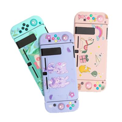 China Dustproof Shell For Nintendo Switch Case TPU Grip Cover Device Dockable Case Compatible With Console Controller for sale