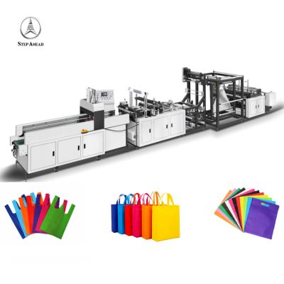 China Hot Sale Eco-friendly 5in1 Nonwoven Shopping Bag, Vest Bag, Shoe Bag Tote Bag Nonwoven Bag Making Machine Factory for sale