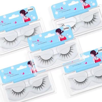 China Long New Makeup Jelly Strip Natural Daily Naked Japanese Leprechaun Manga Pixie Eyelashes False Eyelashes for sale