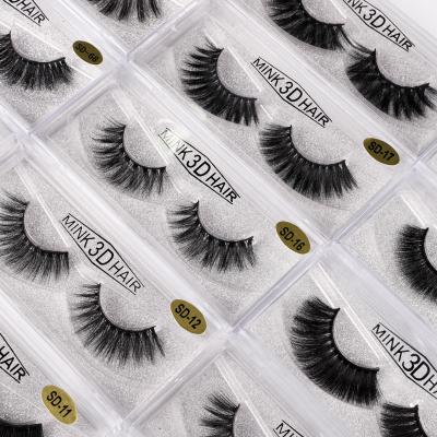 China European And American 3d Mink Border Natural Handmade False Eyelashes A Pair Long Natural Long Pair for sale