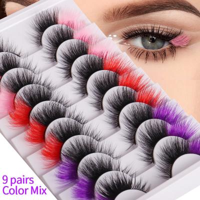 China Long/Fluffy/Multi-Layer/Comfortable 2022 New Popular Natural Fluffy Soft Thick/Colored Russian Curl Good Quality Volume D Lashes Wholesale Russian Curl Cc Strip for sale