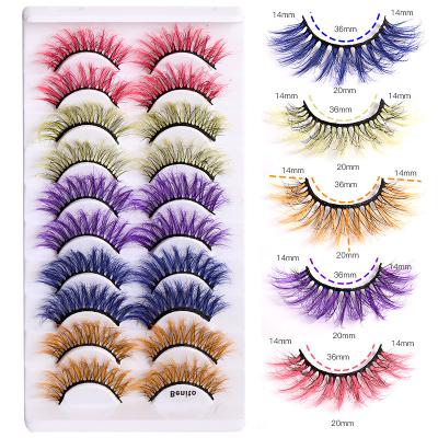 China Thick/Long/Fluffy/Multi-Layer/Comfortable 3d mixed eyelashes Lash Extension Mix Pink Mink Lashes Fluffy Lash Wholesale Beauty Natural different color for sale