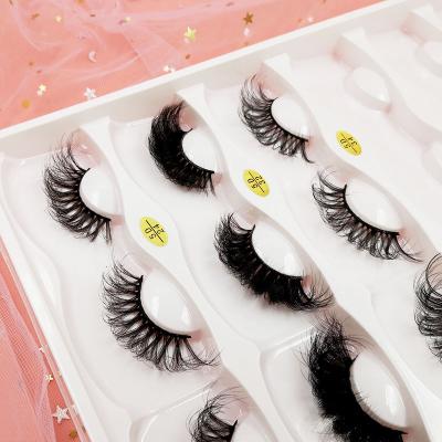 China Wholesale 6d Thick High Quality Faux Mink Lashes Custom Label Cruelty Free Vegan whips silk 6d eyelashes for sale