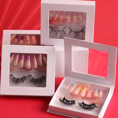 China Long/fluffy/multi-layer/Comfortable explosion European and American border models thick/stick drill mink hair planting false eyelashes manicure for sale