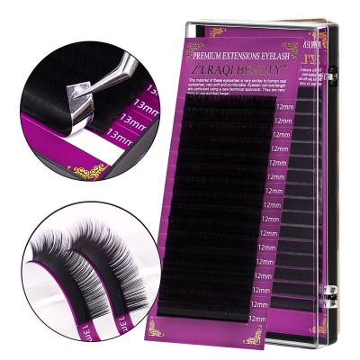 China Long New Natural Soft Baby Curled Soft Double Tip Hair End Round Row Eyelash Grafting for sale