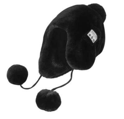 China Fashion Hat Winter Thicken Ski Hat Soft Music Hearing Protection Double-Layer Thickened Ball for sale