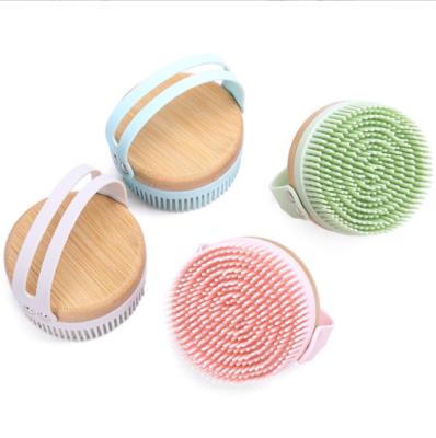 China Sustainable bathroom body brush, demonstration bamboo brush, brush with loop handle for sale