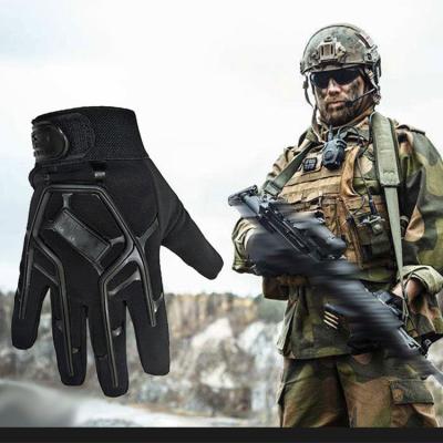 China GUJIA High Strength Outdoor Military Police Non Slip Full Finger Touch Screen Tactical Gloves for sale